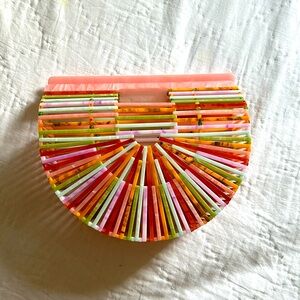 This is a lovely handmade acrylic summer clutch. Bought in Turkey.